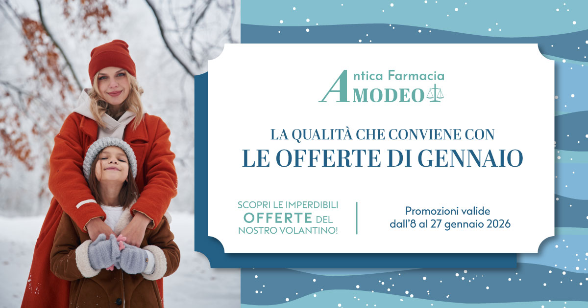 Le offerte di gennaio di Antica Farmacia Amodeo